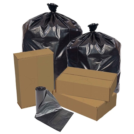 Eco-Strong 33x39 1.2 Mil 33 gal. Black Star Perf Roll No Print, PK150 EC333912K